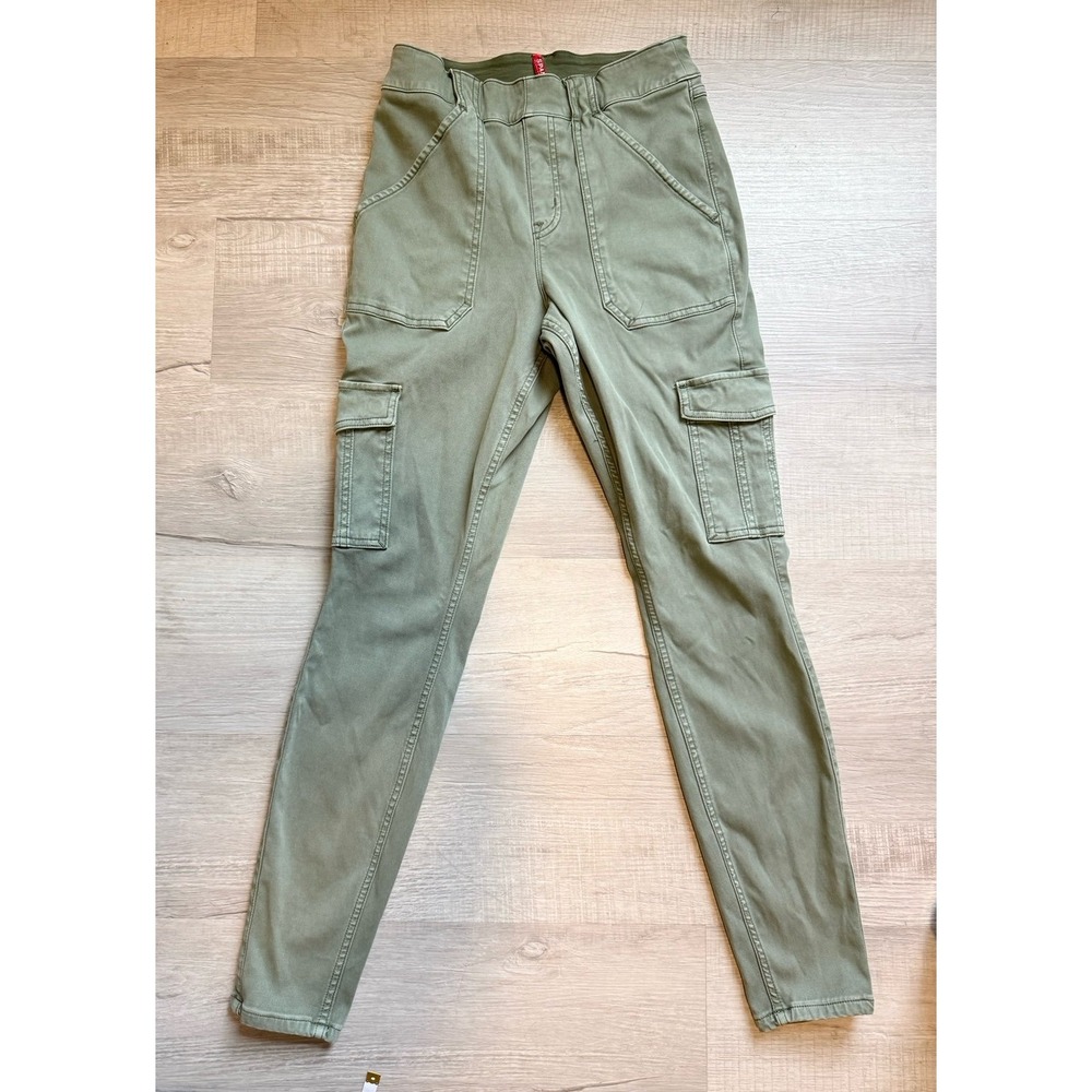 SPANX Pants Stretch Twill Ankle Cargo Sage Green Women's Size‎ medium